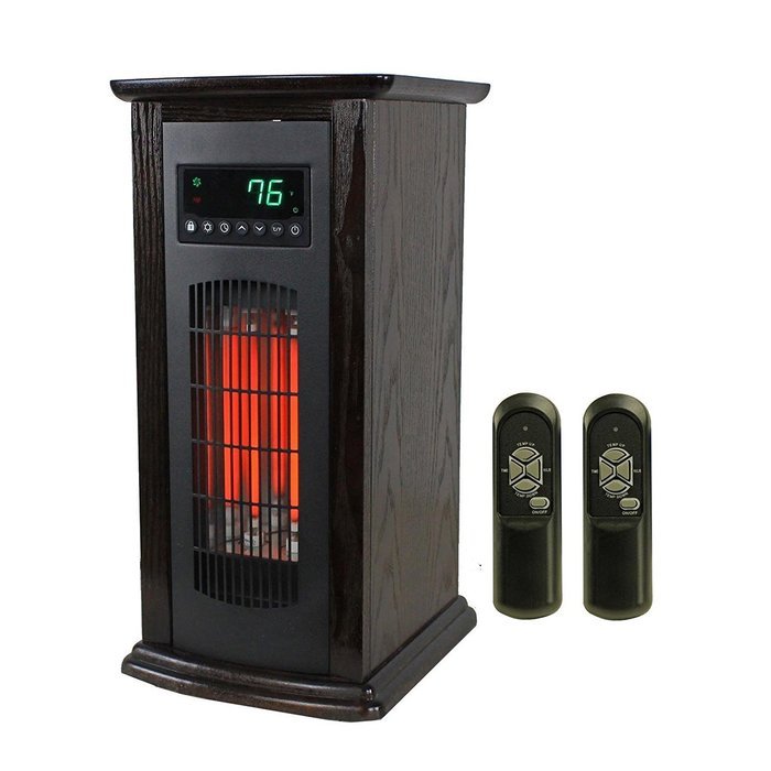 Youzee Portable Infrared Quartz Tower Heater/Fan, 1500W N5