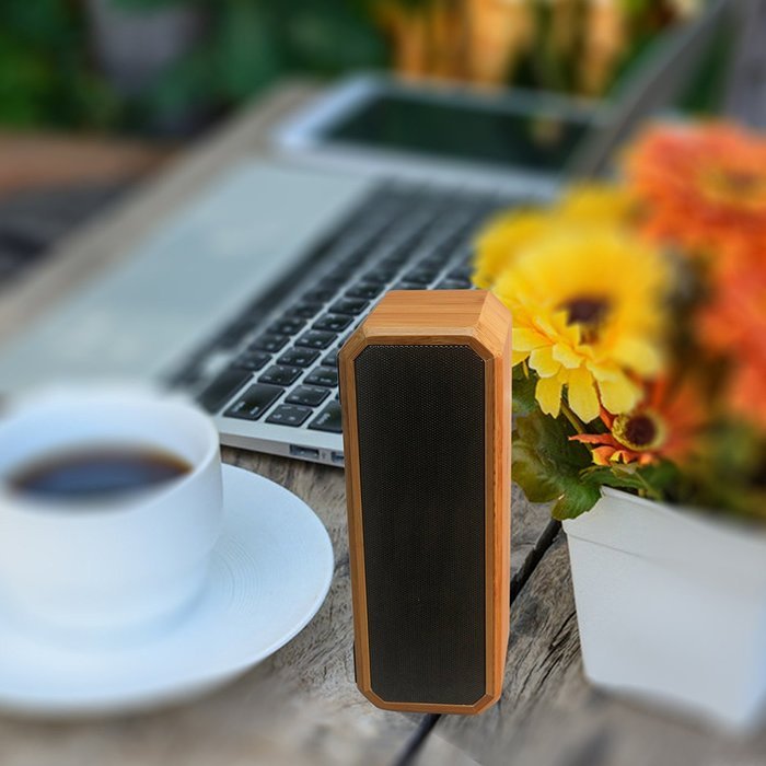 Wireless Bluetooth Speakers Portable Rechargeable Bamboo Wooden Bluetooth Stereo Speakers for cell iPhones and... N3