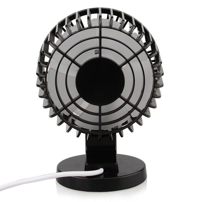 DealPeak Portable Dual Blade Strong Wind Super Mute Desk Table Fan USB Mini Fan Summer Cooler Fan (Pink) N19