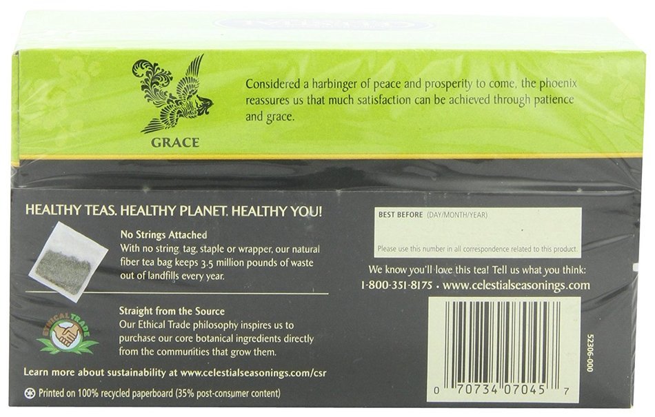 Celestial Seasonings Decaf Mint Green Tea, 20 Count (Pack of 6) N30