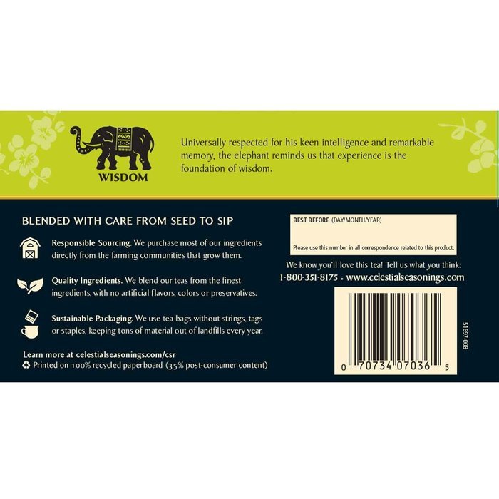 Celestial Seasonings Decaf Mint Green Tea, 20 Count (Pack of 6) N34