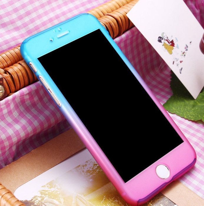 iPhone 6S Case,iPhone 6 Case,ikasus [Tempered Glass Protector] Luxury Gradient Color Ultra-thin Shockproof Armor... N9