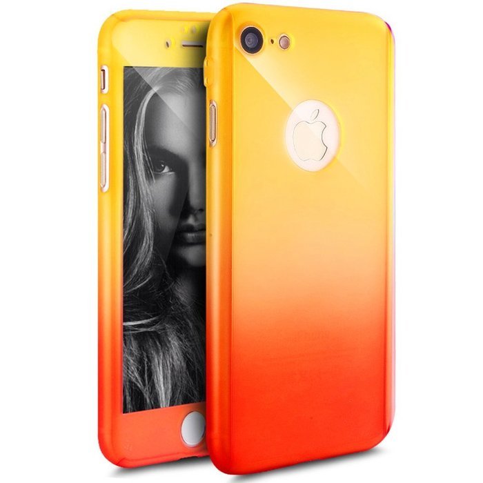 iPhone 6S Case,iPhone 6 Case,ikasus [Tempered Glass Protector] Luxury Gradient Color Ultra-thin Shockproof Armor... N10