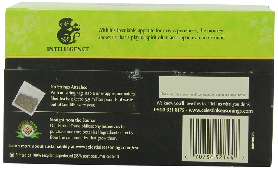 Celestial Seasonings Decaf Mint Green Tea, 20 Count (Pack of 6) N37