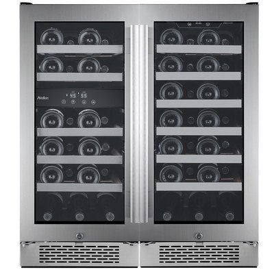 Avallon 27 Bottle + 23 Bottle Built-In Triple Zone Side-by-Side Wine Cooler