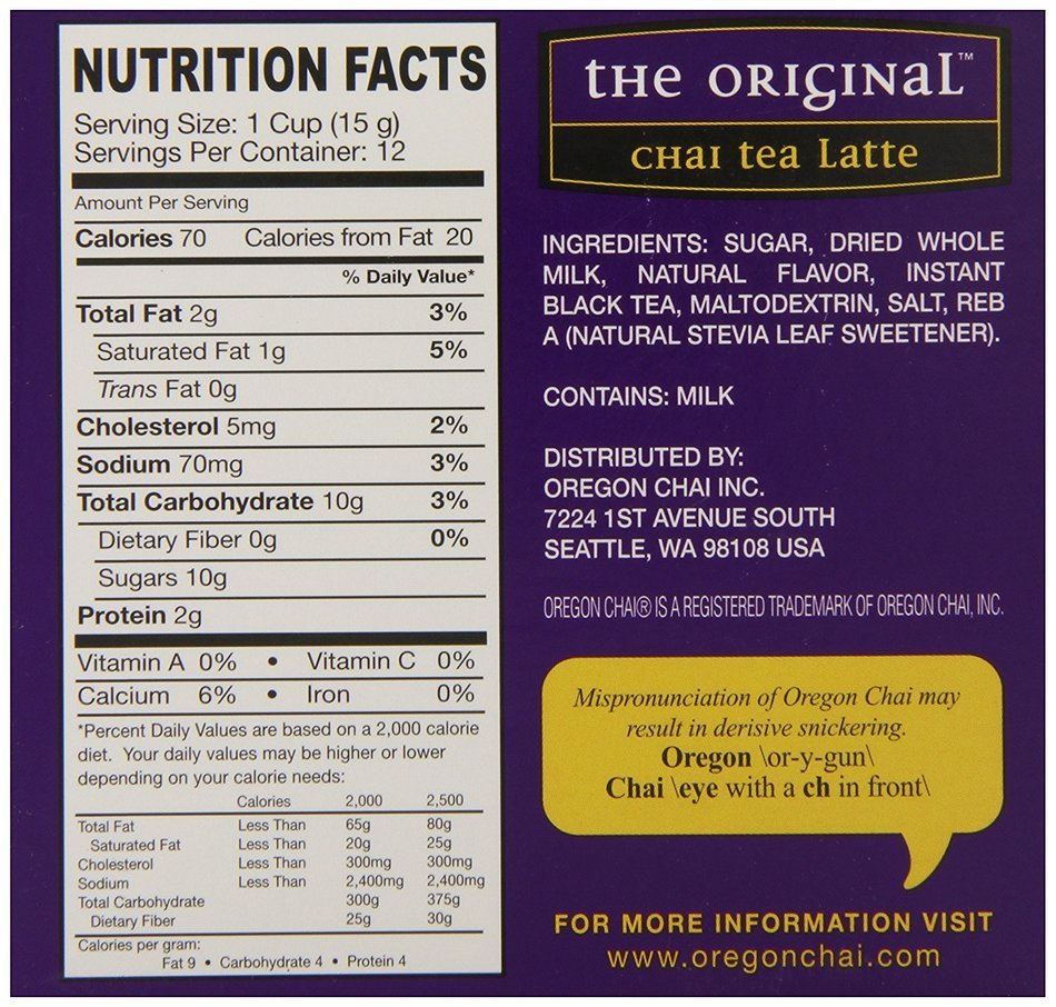 Oregon Chai Oregon Chai Single Serve Cups, 12 Count N4