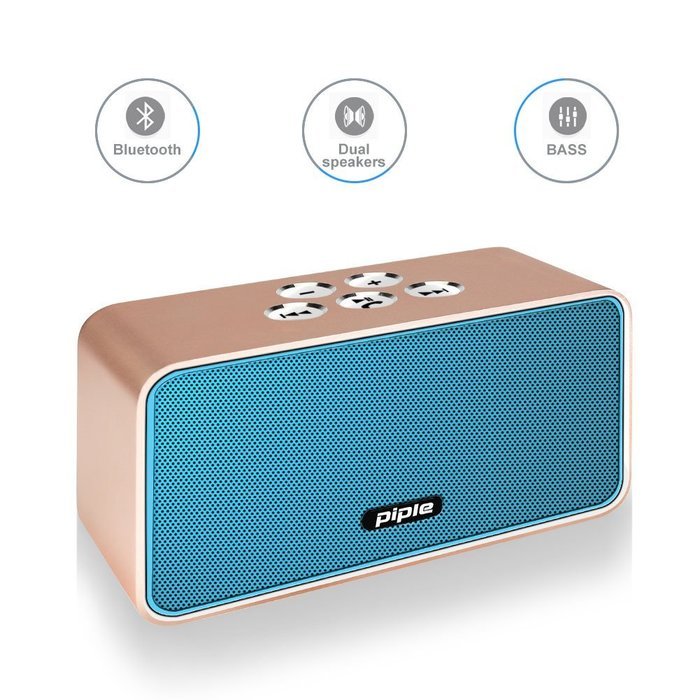 Piple Classic portable wireless bluetooth speaker, Hi-Fi stereo with built-in microphone, Enhanced Bass Clear... N3