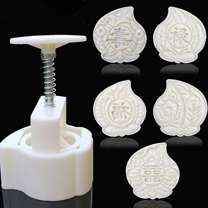 Viris Tote Cake Decoration Mould Pink Set 50g Round Moon Cake Mold