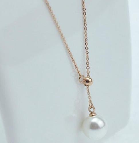 Nice Women Gold Chain Pearl Charm Pendant Collar Chunky Choker Bib Necklace Gift N2