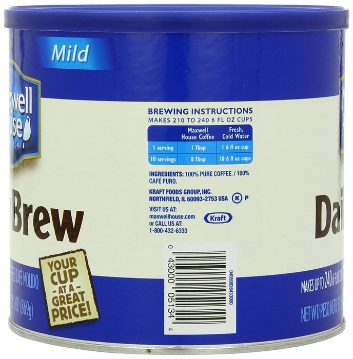 Maxwell House Ground Coffee Canister, Wake Up Roast, 30.65 Ounce N29