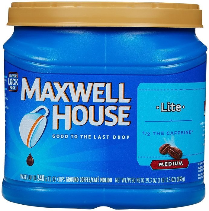Maxwell House Ground Coffee Canister, Wake Up Roast, 30.65 Ounce N49