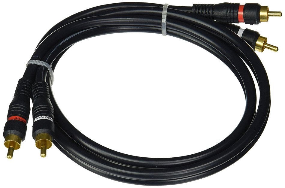 iMBAPrice&reg; PREMIUM 6-Feet Audio Stereo Cable 22AWG Gold Plated 2 RCA M/M Plug Cable 2 M N3