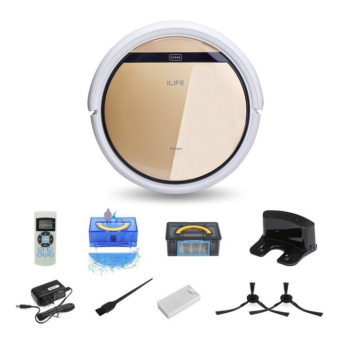 Segarty ILIFE V5s Robotic Vacuum Cleaner, Sweeping & Wet Mopping 2in1 Floor Cleaner, Smart Anti-collision & Anti-fall... N2