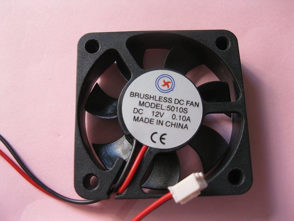 2 pcs Brushless DC Cooling Fan 12V 5010S 7 Blades 2 wire 50x50x10mm Sleeve-bearing Skywalking