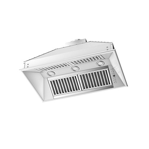 1200 CFM Wall Mounted Range Hood Size: 17.5" H x 36" W x 21.5" D, Finish: Walnut