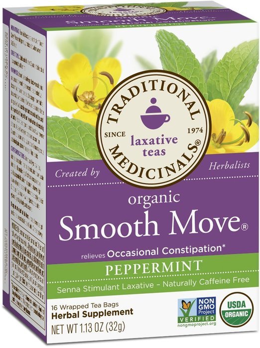 Traditional Medicinals Organic Smooth Move Peppermint Tea, 16 Tea Bags N4