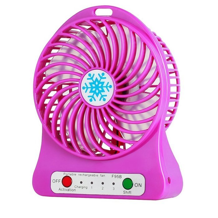 O-Best Batteries/USB Powered Portable Mini Air Conditioning Fan Chargeable Hand-held No Leaf Fan Air Conditioner... N18