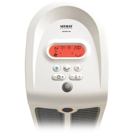 Dual System Tower UltraSlimline Heater Fan, Double Grill Design, LCD Readout, 1450 RPM, Super Conductive Heating... N5