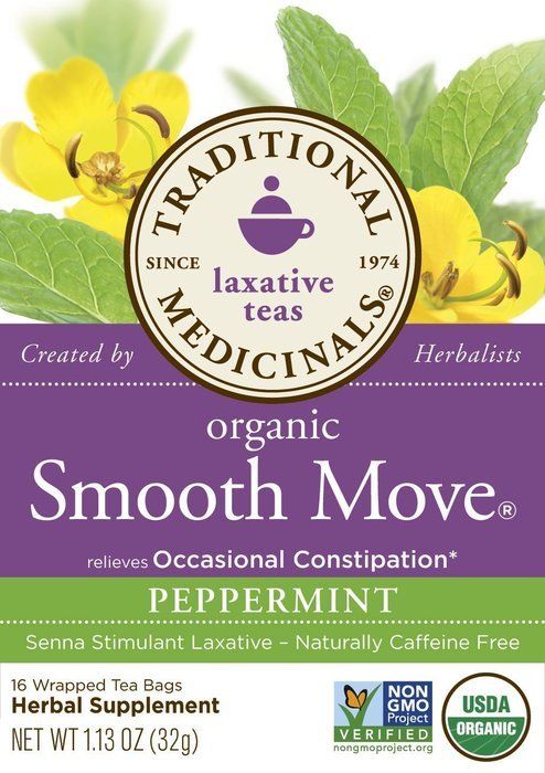Traditional Medicinals Organic Smooth Move Peppermint Tea, 16 Tea Bags N5