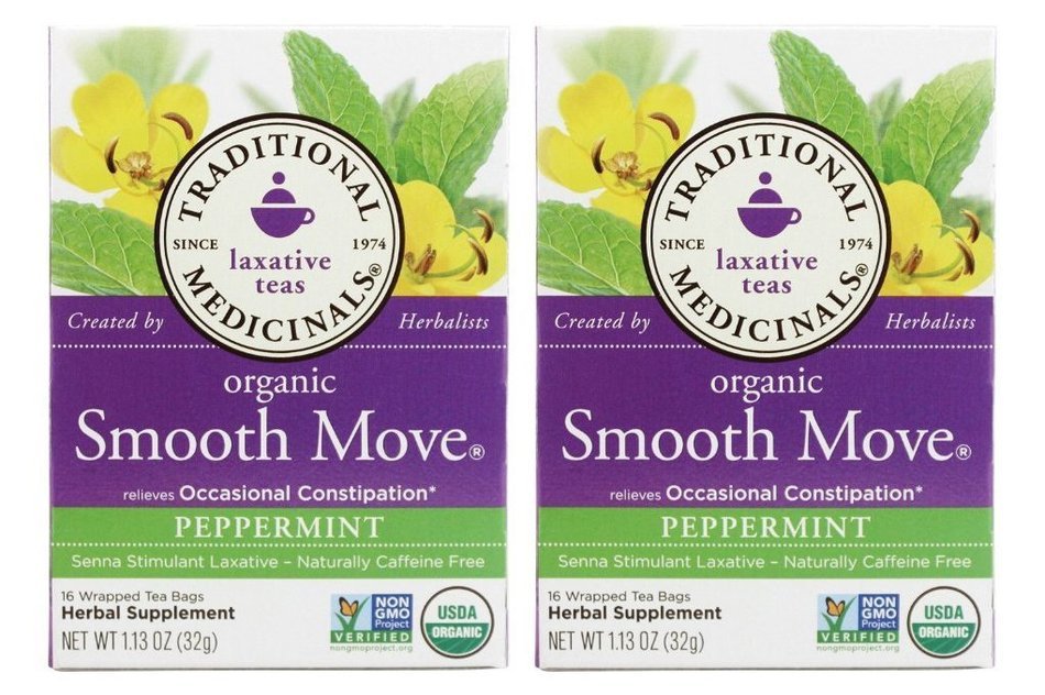 Traditional Medicinals Organic Smooth Move Peppermint Tea, 16 Tea Bags N9