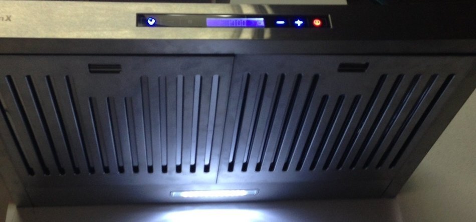 30" Under Cabinet Stainless Steel Range Hood Illuminated Keypad Baffle Filters LED lighting