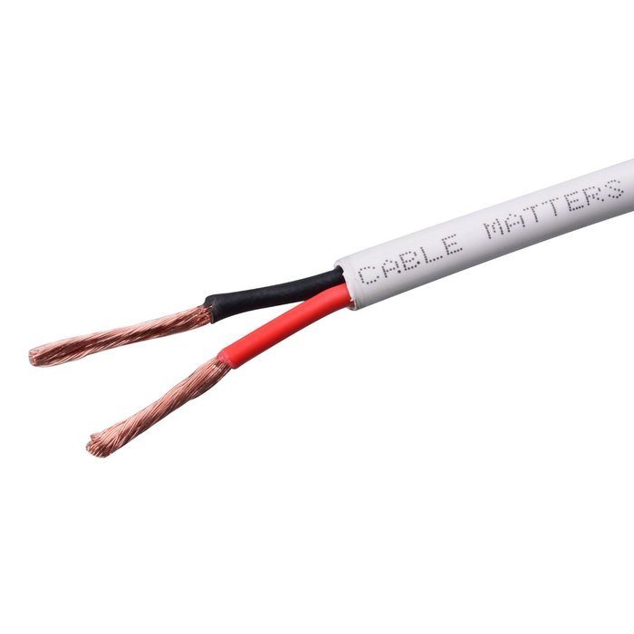 Cable Matters 16 AWG In-Wall Rated (CL2) Oxygen-Free Bare Copper Speaker Cable 250 Feet N6