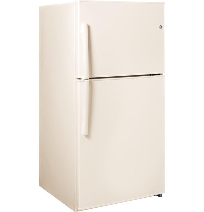 GE GTE21GTHCC 21.2 Cu. Ft. Bisque Top Freezer Refrigerator - Energy Star N2