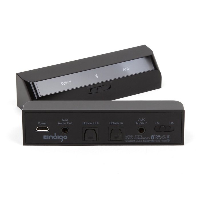 Indigo BTRT1 Advanced Bluetooth 4.1 Transmitter and Receiver 2-in-1 Switchable Adapter for TVs and Home Stereos...
