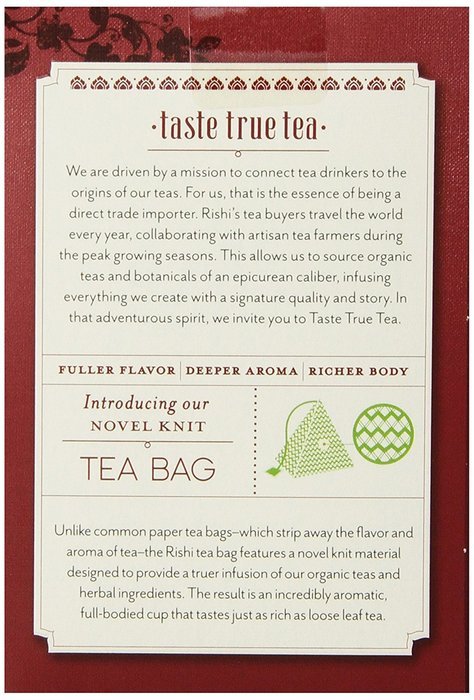 Rishi Tea Organic English Breakfast Tea Bags, 15 Count (Pack of 6) N5