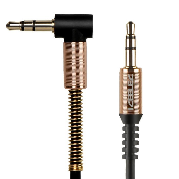 ICEELEC 3.5mm Male To Male Right Angle Auxiliary Cable for Phones,Car Stereos and Headphones (Black,4FT)
