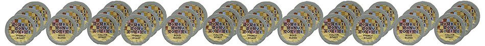 Double Donut Bold and Dark Coffee Single Serve Cups for Keurig K Cup Brewer Variety Pack, 36 Count N3