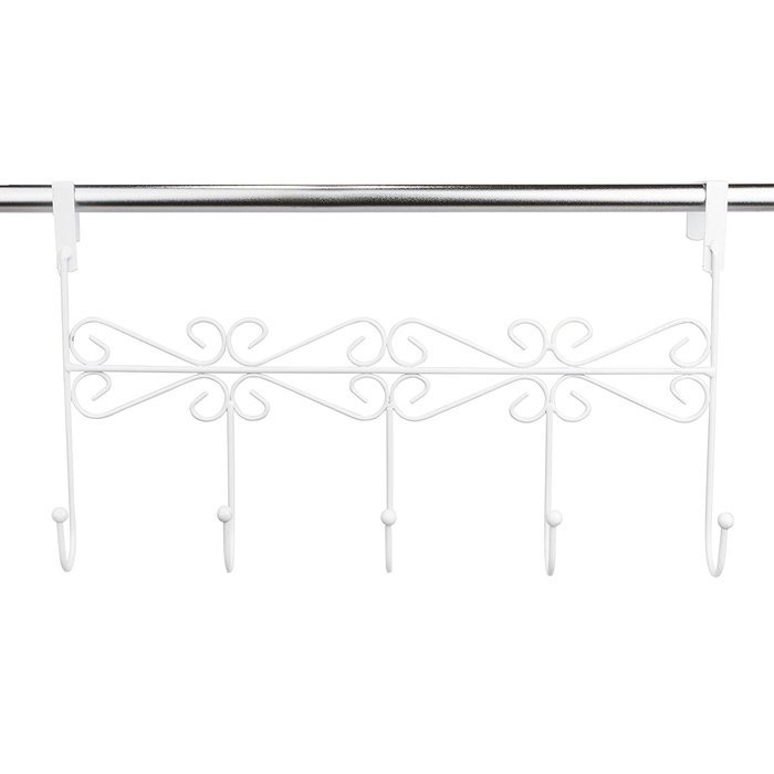 IMIEE The Door 5 Hook Rack Decorative Hanger for Hanging Your Clothes Coat Hat Belt and More , White by Imiee N2