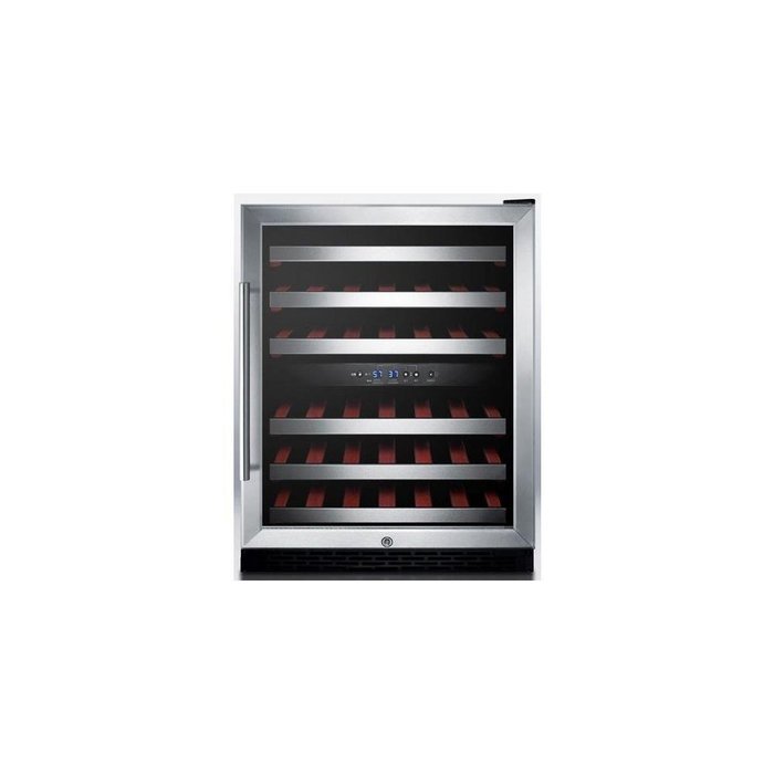 Summit Commercial SWC530LBISTADA ADA Compliant Dual Temp Zone Reach-In Wine Refrigerator,