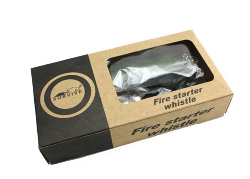 DOGOO Fire Starter with Handle and Steel Scraper & Ruler & Bottle Opener N3