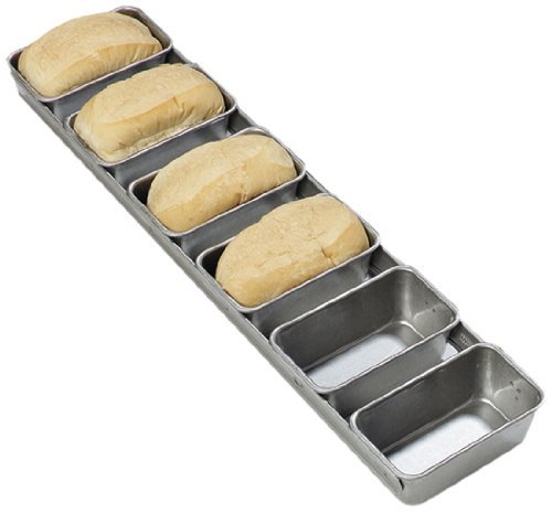 Carlisle 606902 Steeluminum 6 Loaf Mini Loaf Pan, 17.5- oz. Capacity (Case of 6)