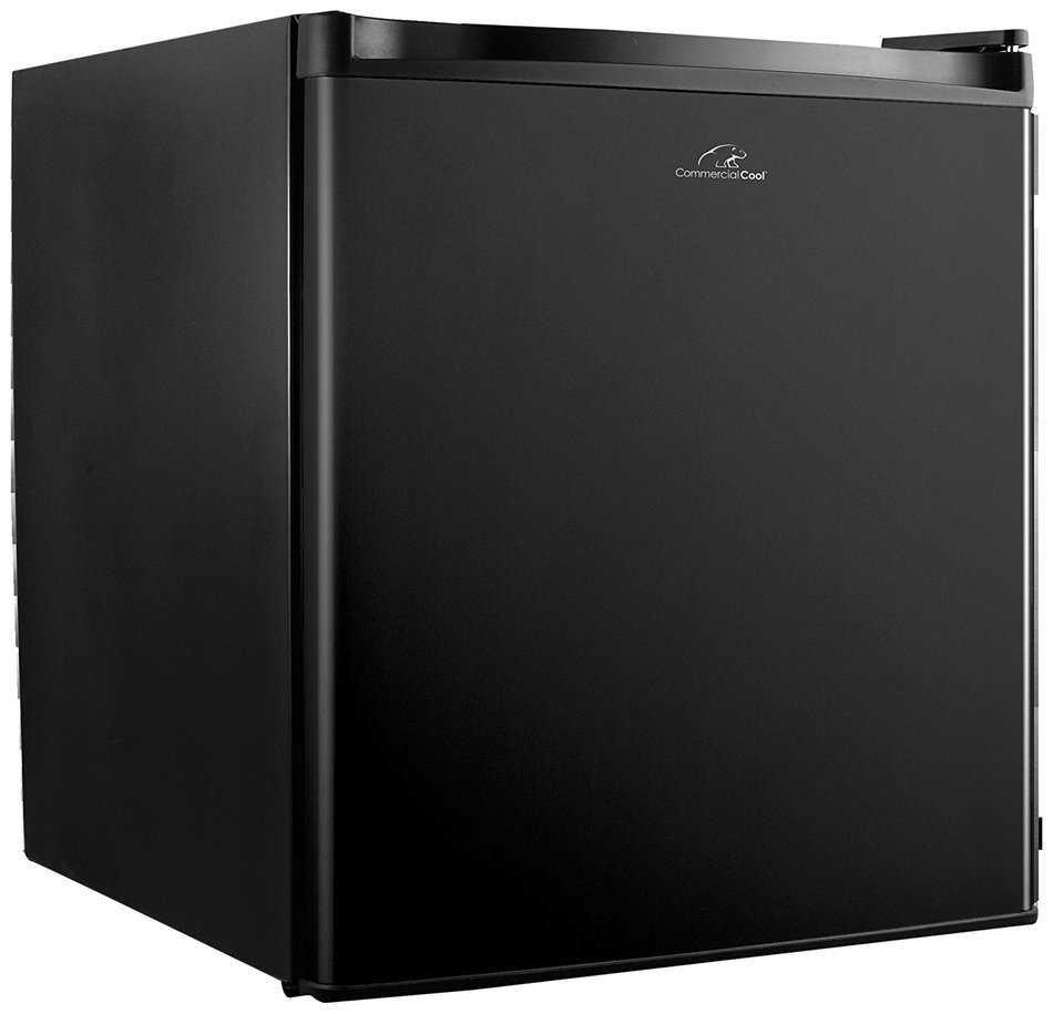 Commercial Cool CCRD32B 3.2 Cu.Ft. Compact Double Door Fridge with True Freezer and R600a Refrigerant, Black