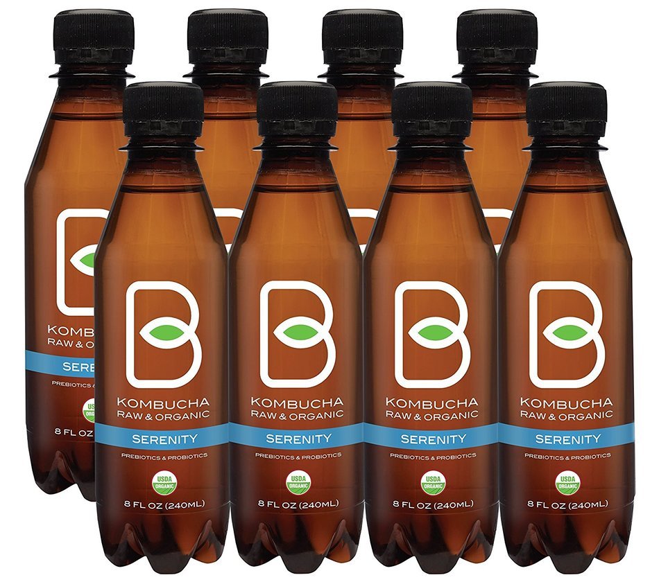 B-tea Kombucha Raw Organic Tea, Only 2g of Sugar, Probiotics and Prebiotic, Promotes Healthy Weight Loss, Kosher...