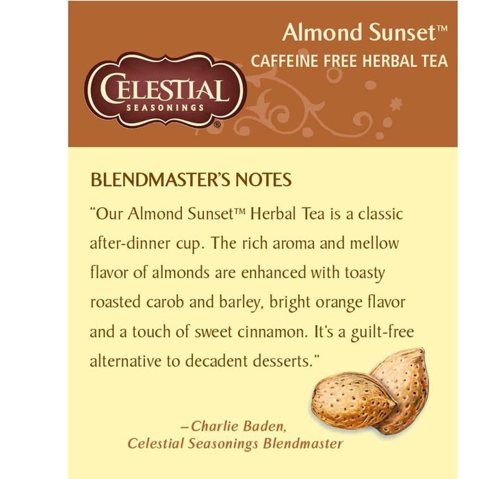 Celestial Seasonings Almond Sunset Herbal Tea, 20 Count (Pack of 6) N2