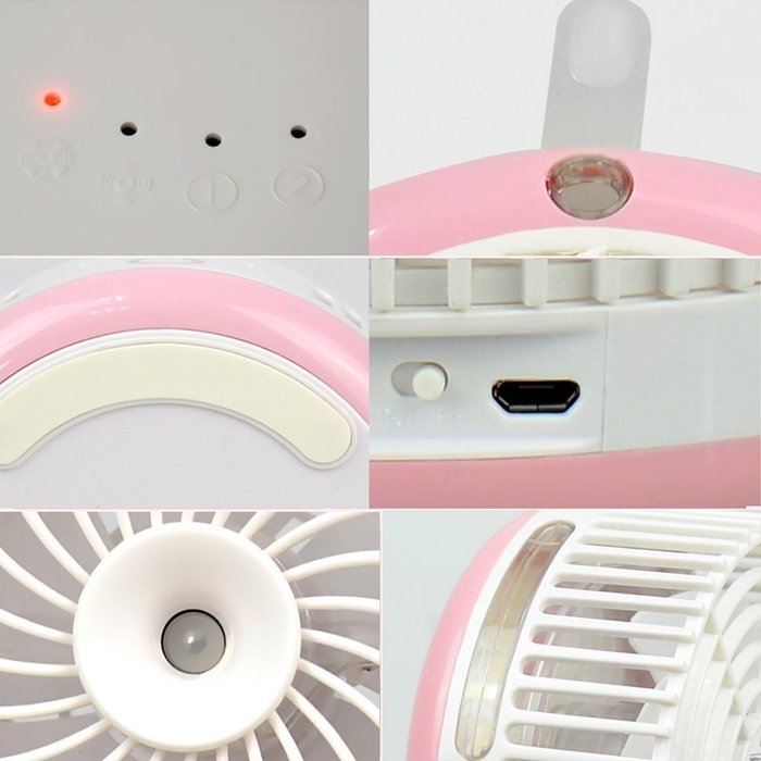 BearsFire&reg; USB Mini Cooling Misting Fan Portable Water Spray Fan Rechargeable Humidifier Personal Fan Desktop... N23