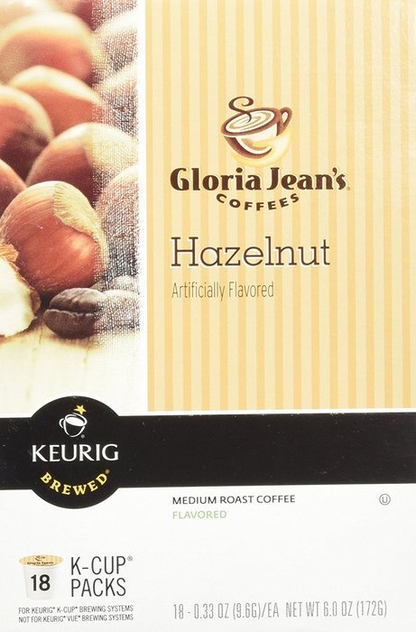 Gloria Jean's Hazelnut Coffee Keurig K-Cups, 18 Count N4