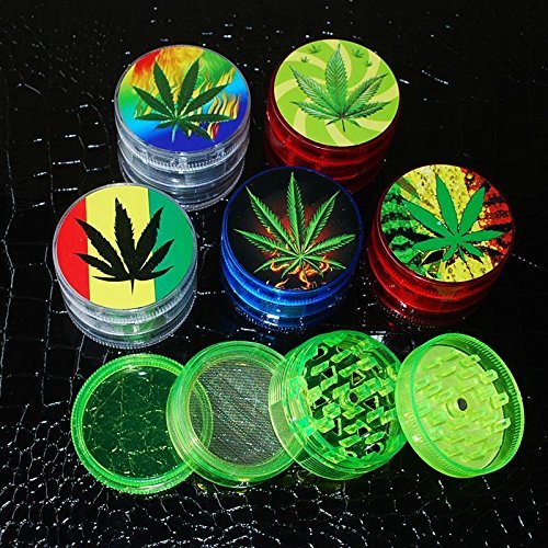 New 2" Leaf Herbal Herb Tobacco Grinder Smoke Spice Crusher Hand Muller 4 Layer N2