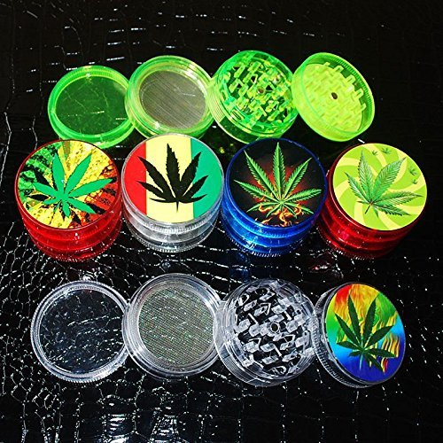 New 2" Leaf Herbal Herb Tobacco Grinder Smoke Spice Crusher Hand Muller 4 Layer N3