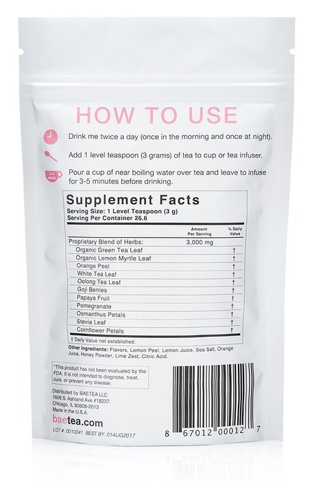 Baetea Complexion Tea: Get Healthy, Glowing, & Imperfection Free Skin, 26 Servings, with Potent Traditional Organic... N4