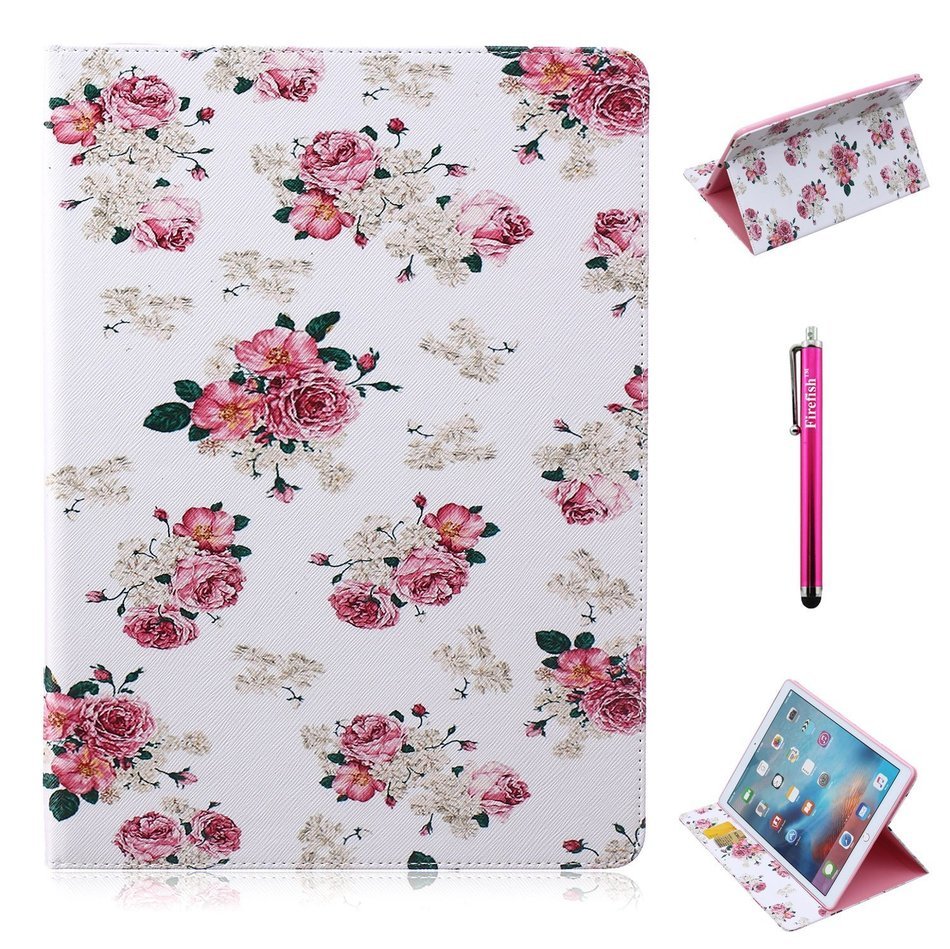 iPad Pro Case, Firefish Kickstand Feature Case Premium PU Leather Wallet [Card Slots] Scratch-Resistance Specially... N12