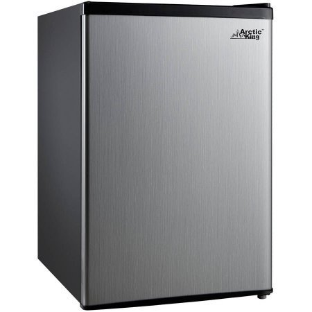 Arctic King Stainless Steel 2.6-Cu. Ft. 1-Door Refrigerator Energy-Efficient Separate Freezer Compartment Adjustable...