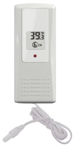 Ambient Weather F007TP 8-Channel Wireless Thermometer with Temperature Wet Probe for Ambient Weather Stations