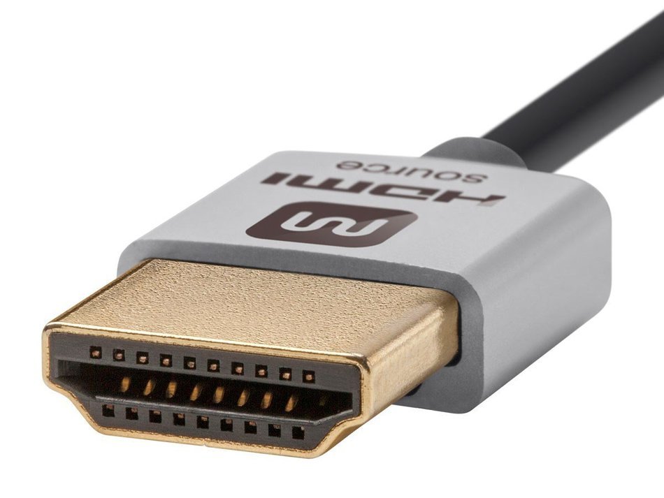 Monoprice Ultra Slim High-Speed 18Gbps Active HDMI Cable Supports Ethernet, 3D, 4K and Audio Return - 6ft Black... N5