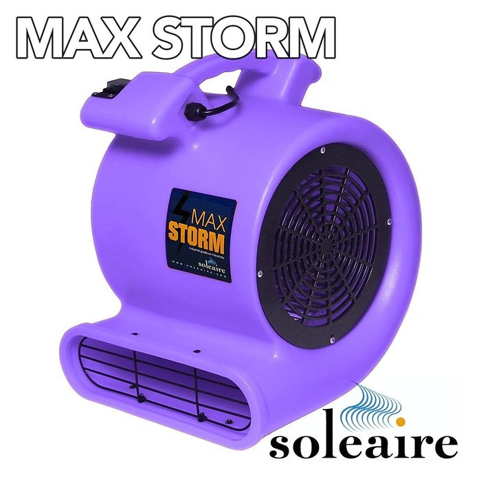 Max Storm Purple 2550 CFM Durable Lightweight Carpet Drying Fan Blower Air Mover Draw Low Amps Move Large Volumes... N4