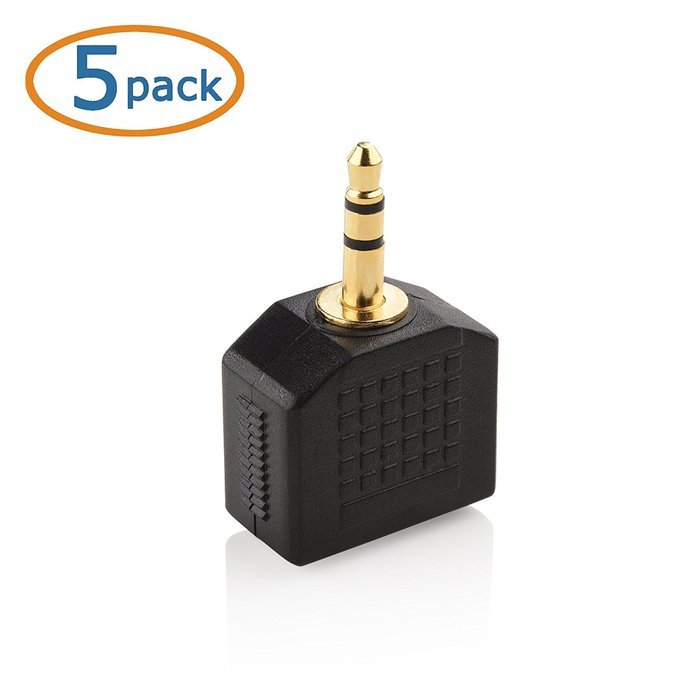 Cable Matters 5-Pack, Gold Plated 3-RCA Coupler N53