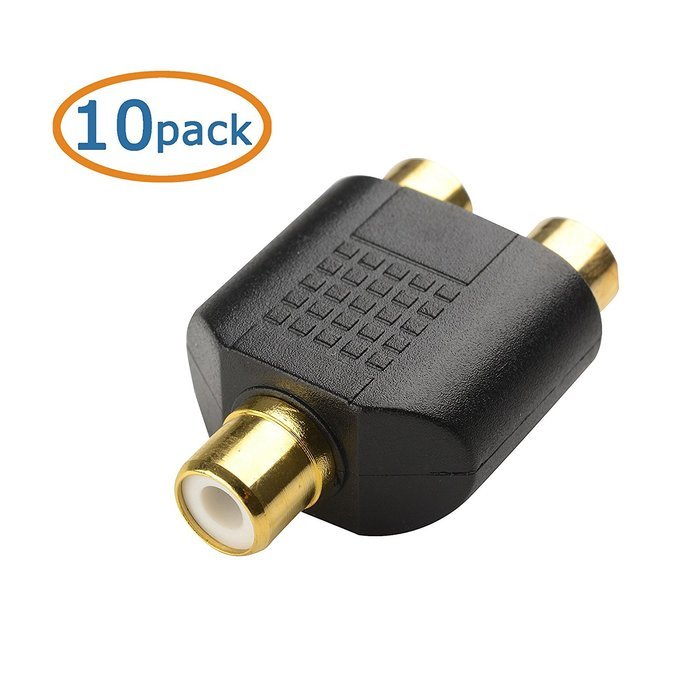 Cable Matters 5-Pack, Gold Plated 3-RCA Coupler N57